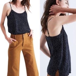 madewell • silk polka dot tank top (black/white)